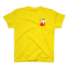 LalaHangeulのクリスマスの靴下が小さ過ぎると文句を言う皇帝ペンギンの子供　ハングルデザイン One Point T-Shirt