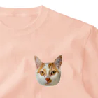 ねこほうチャンネル公式グッズのトロしゃんお顔 ワンポイントTシャツ