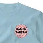 kazeou（風王）のRAMEN TABETAI(ピンク) ワンポイントTシャツ