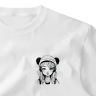 Black marketのblack panda girl ワンポイントTシャツ