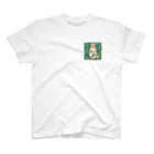 可愛い動物マトリョーシカのうさぎのマトリョーシカ（薄い深緑） One Point T-Shirt