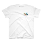 Teal Blue CoffeeのTeal Blue Bird One Point T-Shirt