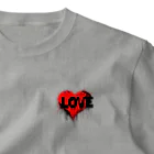 Ａ’ｚｗｏｒｋＳのLOVE&HEART GRAFFITI ワンポイントTシャツ