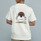 キッズサイズ　わんぱくぽめる堂のバックプリント*キッズサイズ　スズメがちゅんA*ちゅん Organic Cotton T-Shirt