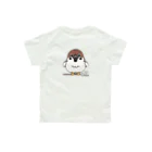 キッズサイズ　わんぱくぽめる堂のバックプリント*キッズサイズ　スズメがちゅんA*ちゅん Organic Cotton T-Shirt