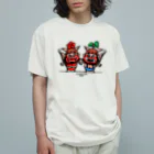 Kilogramのオン眉シーサー オーガニックコットンTシャツ