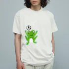 Illustrator Moca&Ram shopの🐸かえるのヘディング オーガニックコットンTシャツ