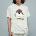 キッズサイズ　わんぱくぽめる堂のキッズサイズ* スズメがちゅん ちゅん Organic Cotton T-Shirt