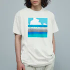 にんじんちびこのお気に入りの海岸 オーガニックコットンTシャツ