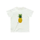 北隣館カフェグリーンのキッズパイナップルTシャツ Organic Cotton T-Shirt