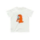 DinogaSuki -恐竜のこども服-のアイスもぐもぐティラノサウルス オーガニックコットンTシャツ