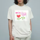 かわいいものSHOP🌈のwith you ピンク&レッドハート Organic Cotton T-Shirt