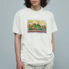 NoenoeMagicのタイトル募集チュ〜トリケラ01 オーガニックコットンTシャツ