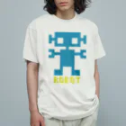 ドットデザインのパジャドットのロボＴ BIG!! オーガニックコットンTシャツ