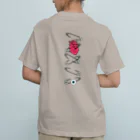 CARPE DIEMの安全ピンハート オーガニックコットンTシャツ