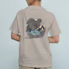 aokitaの【BLUE NORTH】岩山の鳥 オーガニックコットンTシャツ