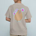 LalaHangeulの鬼天竺鼠(カピバラ) バックプリント オーガニックコットンTシャツ