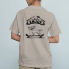 nidan-illustrationのhappy dog -ENJOY- (black ink) オーガニックコットンTシャツ