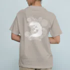 LunE Reptilのレオパードゲッコー白 オーガニックコットンTシャツ