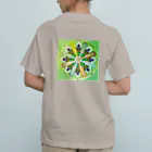 点描曼荼羅の世界の点描曼荼羅 緑 Organic Cotton T-Shirt