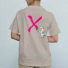 あふぐろ屋のペンキ猫（両面） オーガニックコットンTシャツ