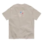 Le cabinet de curiositéのMille mercis （白・背面） Organic Cotton T-Shirt