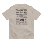 DESIGN 7483のHARD WORK FES Black Organic Cotton T-Shirt