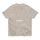 NET SHOP MEKの海外移住 │ 白ロゴ オーガニックコットンTシャツ