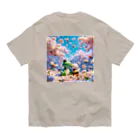 Pyon ＆ Bunのぴょんとぶんのお花見2024 オーガニックコットンTシャツ