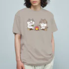 目つきの悪い猫＠いけやけいのキャンプにゃんこ Organic Cotton T-Shirt