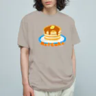 Mona♡ChirolのMonaくんのホットケーキ オーガニックコットンTシャツ