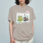 林山キネマのセキセイインコとキンカチョウ スケッチ Organic Cotton T-Shirt