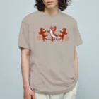 segasworksの盛り上がるトラちゃん達 オーガニックコットンTシャツ