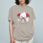 teruteQ chinchilla illustrator suzuri店のshortcake chinchilla trio オーガニックコットンTシャツ