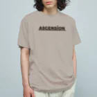 TシャツジャパンSUZURI店🇯🇵のアセンション（ASCENSION）黒文字 オーガニックコットンTシャツ