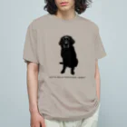 roly_poly_illustrationの【ラブラブ黒ラブ】 Organic Cotton T-Shirt