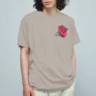 CARPE DIEMの安全ピンハート オーガニックコットンTシャツ