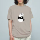 パンダむんの湿布貼る オーガニックコットンTシャツ