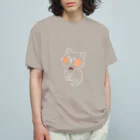 *hanami*のおすわりにゃんこ。 Organic Cotton T-Shirt