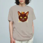 トロ箱戦隊本部の甘党宣言 黒猫さん オーガニックコットンTシャツ