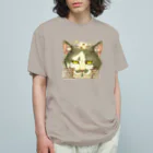 トロ箱戦隊本部の甘党宣言 猫さん Organic Cotton T-Shirt