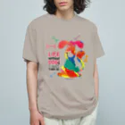 Ryuthirdの犬ライフ(ペンキ) オーガニックコットンTシャツ