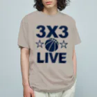 sports_tower スポーツタワーの3x3・スリーエックススリー・3人制バスケ・Tシャツ・アイテム・グッズ・ストリートバスケ・バスケットボール・スピーディーなバスケ・1試合10分間の21点ノックアウト・スポーツ・有望 オーガニックコットンTシャツ