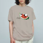 kiki25のゆらゆらスイカとすやすやパンダたち Organic Cotton T-Shirt