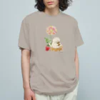 coeur.yu（クードットユー）の①いちごを独り占めしてランチ中のプーミーちゃん Organic Cotton T-Shirt