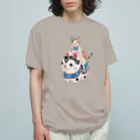 トコロコムギの爆走！犬張子にゃんこ オーガニックコットンTシャツ