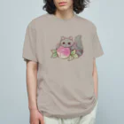 猫のきぬくんのお店のあごのせにゃん オーガニックコットンTシャツ