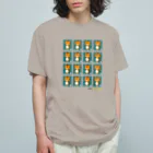 Quatre Illustrationのキャトル切手_オムツトラ4×4 オーガニックコットンTシャツ