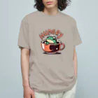 ピヨ爺の副業のほっとひとかえる = げこる = オーガニックコットンTシャツ