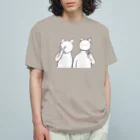 aiueoneko358のPeace！ オーガニックコットンTシャツ